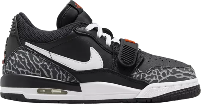 Кроссовки Jordan Legacy 312 Low GS 'Black White Safety Orange', черный