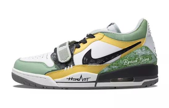Кроссовки Jordan Legacy 312 Skateboarding Shoes Men Low-top Green/White, зеленый