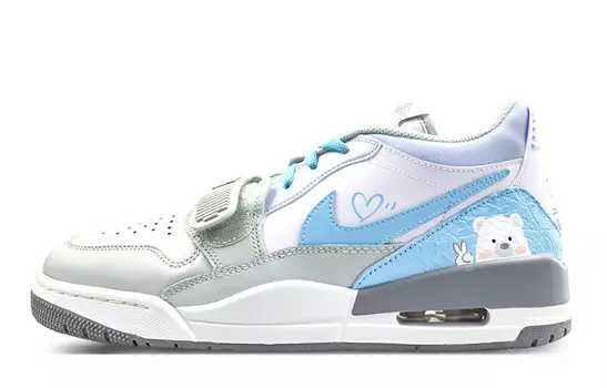 Кроссовки Jordan Legacy 312 Skateboarding Shoes Men Low-top White/Green/Blue, белый