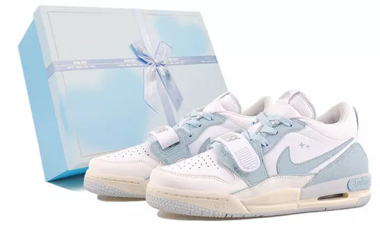 Кроссовки Jordan Legacy 312 Skateboarding Shoes Women's Low-top White, голубой