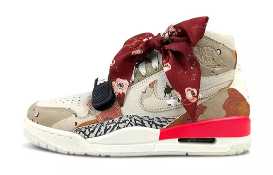 Кроссовки Jordan Legacy 312 Vintage Basketball Shoes Men High-top Desert Camouflage, белый