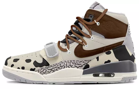 Кроссовки Jordan Legacy 312 Vintage Basketball Shoes Men High-top Beige, коричневый