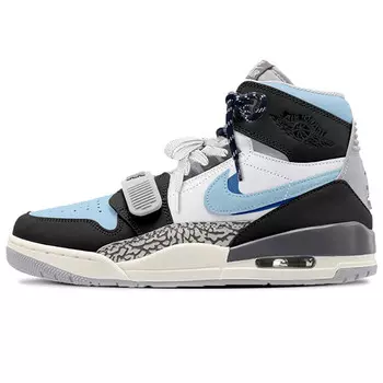 Кроссовки Jordan Legacy 312 Vintage Basketball Shoes Men High-top White, синий