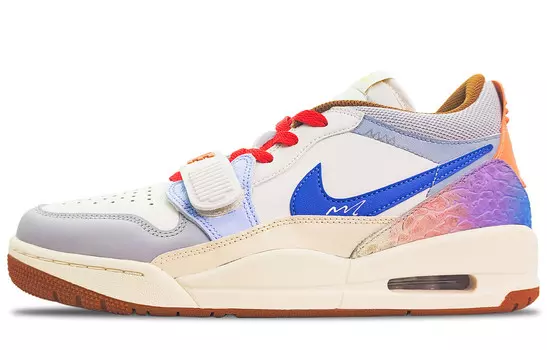 Кроссовки Jordan Legacy 312 Vintage Basketball Shoes Men Low-top Blue, белый