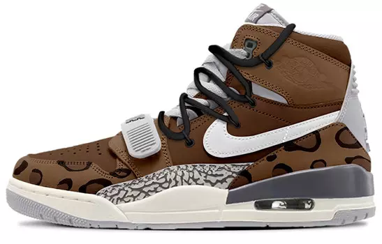 Кроссовки Jordan Legacy 312 Vintage Basketball Shoes Men High-top Black, коричневый