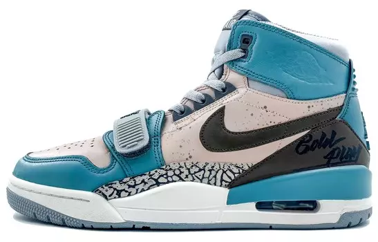Кроссовки Jordan Legacy 312 Vintage Basketball Shoes Men High-top Blue, темно-серый