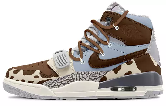 Кроссовки Jordan Legacy 312 Vintage Basketball Shoes Men High-top Blue, коричневый