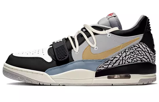 Кроссовки Jordan Legacy 312 Vintage Basketball Shoes Men Low-top Blue, серый