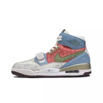 Кроссовки Jordan Legacy 312 Vintage Basketball Shoes Men High-top Red, цвет Off White