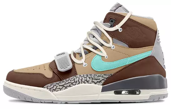Кроссовки Jordan Legacy 312 Vintage Basketball Shoes Men High-top Beige, коричневый