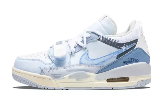 Кроссовки Jordan Legacy 312 Vintage Basketball Shoes Men Low-top Blue/white, голубой