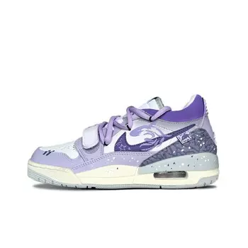 Кроссовки Jordan Legacy 312 Vintage Basketball Shoes Women's Low-top White/beige/purple, фиолетовый