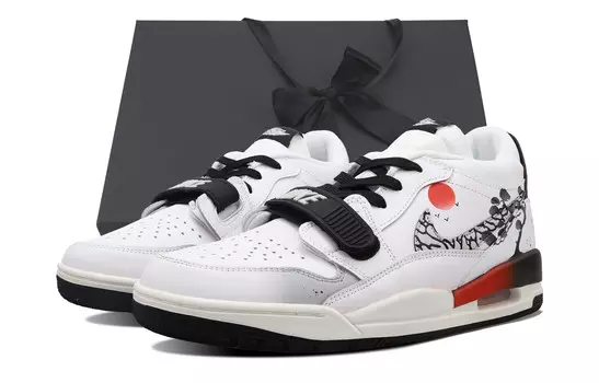 Кроссовки Jordan Legacy 312 Vintage Basketball Shoes Men Low-top Black, белый