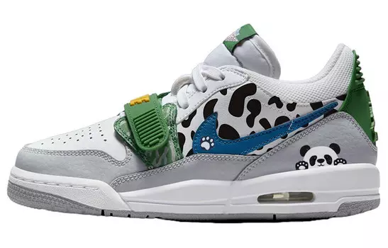 Кроссовки Jordan Legacy 312 Vintage Basketball Shoes Women's Low-top Green/White, зеленый