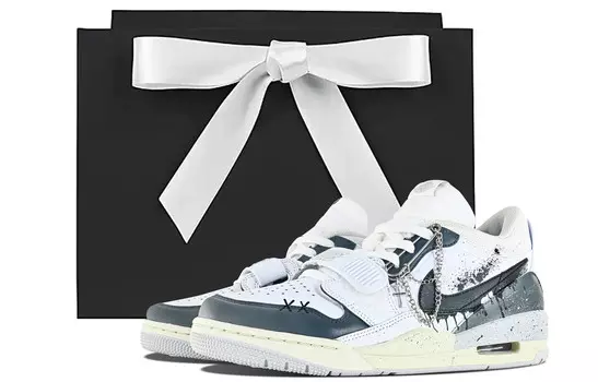 Кроссовки Jordan Legacy 312 Vintage Basketball Shoes Men Low-top Black/white/gray, серый