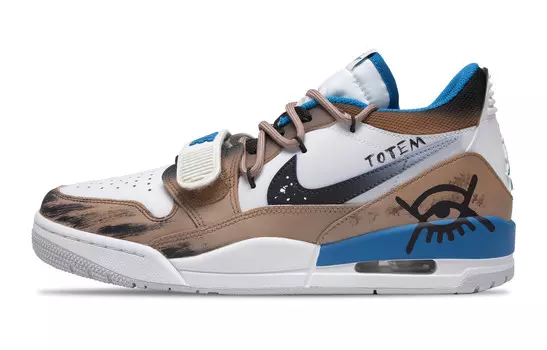 Кроссовки Jordan Legacy 312 Vintage Basketball Shoes Men Low-top White/Brown/Gray, белый/коричневый/серый