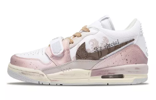 Кроссовки Jordan Legacy 312 Vintage Basketball Shoes Women's Low-top Pink/Grey, серый/розовый