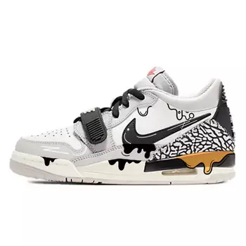 Кроссовки Jordan Legacy 312 Vintage Basketball Shoes Men Low-top Black/White/Gray, черный/белый/серый