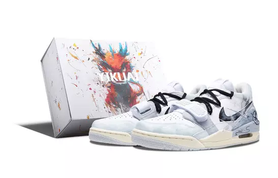 Кроссовки Jordan Legacy 312 Vintage Basketball Shoes Men Low-top White/gray/black, серый