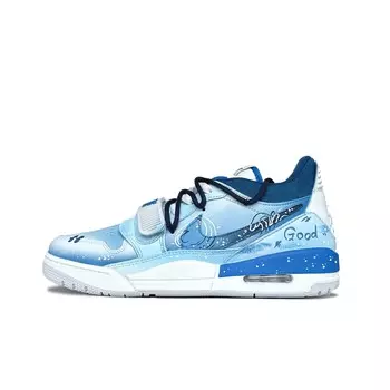 Кроссовки Jordan Legacy 312 Vintage Basketball Shoes Men Low-top White/blue, синий