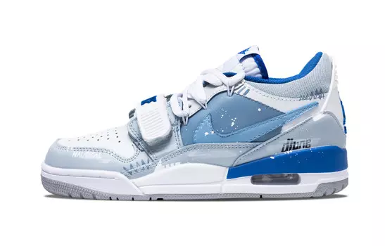 Кроссовки Jordan Legacy 312 Vintage Basketball Shoes Men Low-top Blue/white, синий