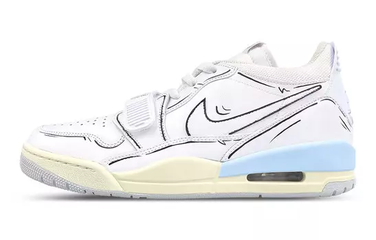 Кроссовки Jordan Legacy 312 Vintage Basketball Shoes Men Low-top White/blue, белый