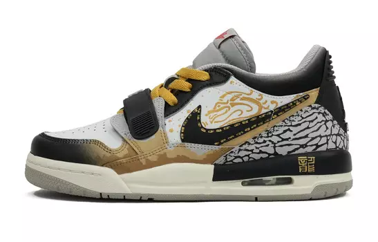 Кроссовки Jordan Legacy 312 Vintage Basketball Shoes Women's Low-top Back/Brown, черный/коричневый