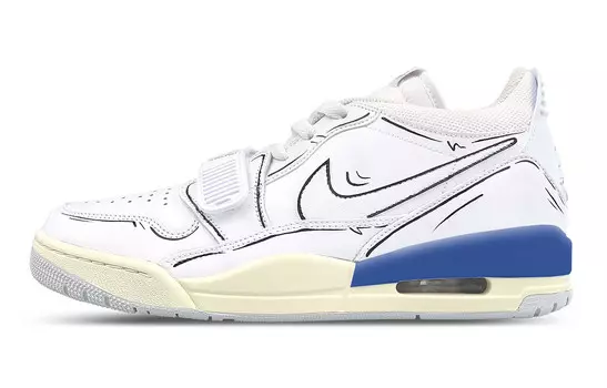 Кроссовки Jordan Legacy 312 Vintage Basketball Shoes Men Low-top White/blue, белый