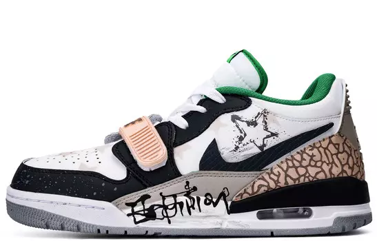 Кроссовки Jordan Legacy 312 Vintage Basketball Shoes Men Low-top Black/White/Brown, черный