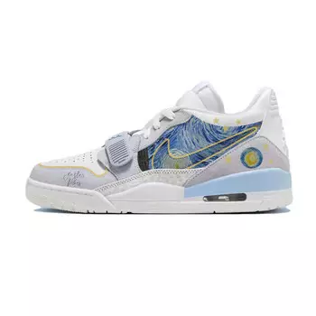 Кроссовки Jordan Legacy 312 Vintage Basketball Shoes Men Low-top White/Blue/Gray, белый/синий/серый