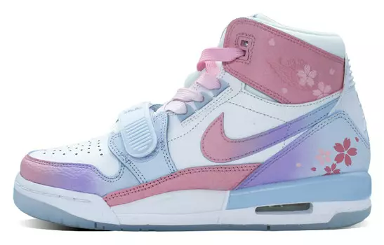 Кроссовки Jordan Legacy 312 Vintage Basketball Shoes Women's Mid-top White/pink, розовый