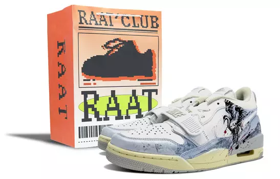 Кроссовки Jordan Legacy 312 Vintage Basketball Shoes Men Low-top White/blue/black, голубой