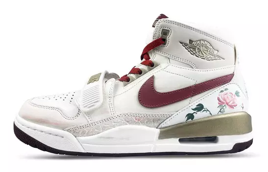 Кроссовки Jordan Legacy 312 Vintage Basketball Shoes Men High-top Red/Green/White, белый