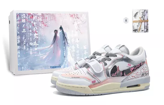 Кроссовки Jordan Legacy 312 Vintage Basketball Shoes Women's Low-top White/pink, розовый