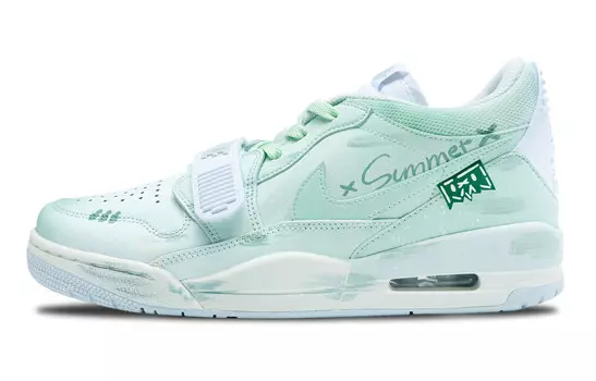Кроссовки Jordan Legacy 312 Vintage Basketball Shoes Women's Low-top White/Turquoise, зеленый