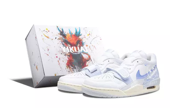 Кроссовки Jordan Legacy 312 Vintage Basketball Shoes Men Low-top White/grey/purple, серый