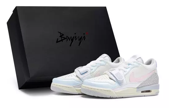 Кроссовки Jordan Legacy 312 Vintage Basketball Shoes Women's Low-top Pink, кремовый/желтый/синий/розовый