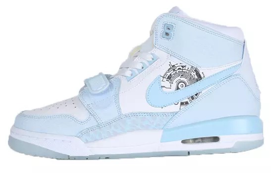 Кроссовки Jordan Legacy 312 Vintage Basketball Shoes Women's High-top Blue/white, синий