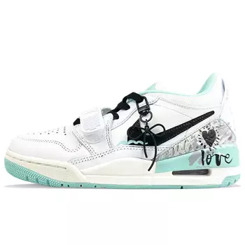 Кроссовки Jordan Legacy 312 Vintage Basketball Shoes Women's Low-top Green/black, белый/черный/зеленый