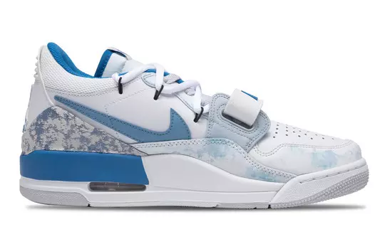 Кроссовки Jordan Legacy 312 Vintage Basketball Shoes Men Low-top White/Blue, белый/синий