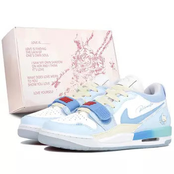 Кроссовки Jordan Legacy 312 Vintage Basketball Shoes Women's Low-top White/blue, белый/синий