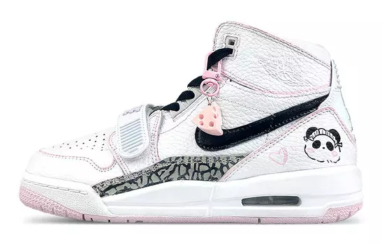 Кроссовки Jordan Legacy 312 Vintage Basketball Shoes Women's High-top Pink, белый