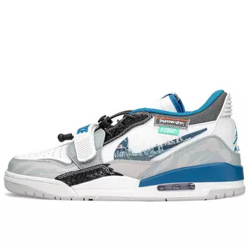 Кроссовки Jordan Legacy 312 Vintage Basketball Shoes Men Low-top Gray/Blue, синий