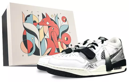 Кроссовки Jordan Legacy 312 Vintage Basketball Shoes Men Mid-top White, белый