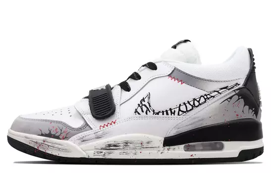 Кроссовки Jordan Legacy 312 Vintage Basketball Shoes Men Low-top Black, белый