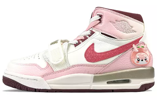 Кроссовки Jordan Legacy 312 Vintage Basketball Shoes Women's High-top Pink, белый
