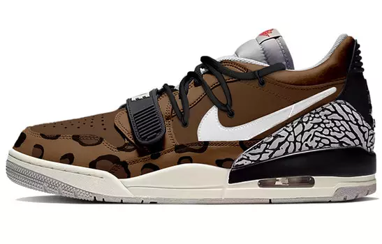 Кроссовки Jordan Legacy 312 Vintage Basketball Shoes Men Low-top Black, коричневый