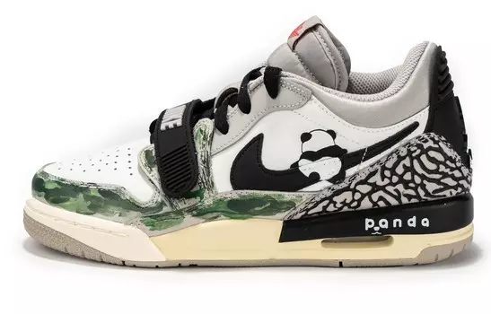 Кроссовки Jordan Legacy 312 Vintage Basketball Shoes Women's Low-top Black/White Green, черный