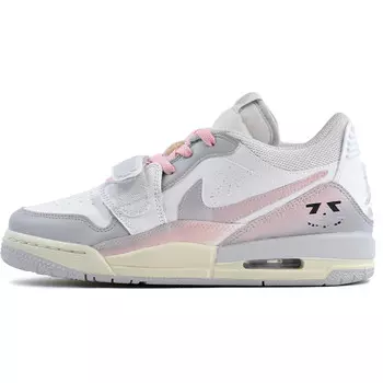 Кроссовки Jordan Legacy 312 Vintage Basketball Shoes Women's Low-top Heather Gray/Dusty Pink, серый/розовый