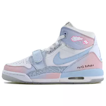 Кроссовки Jordan Legacy 312 Vintage Basketball Shoes Women's Mid-top Blue/pink, голубой